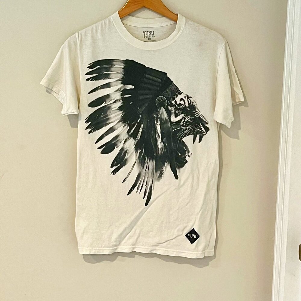 Tiger Chief Yung By Wiz Khalifa Mens White Tee Shirt Size Small